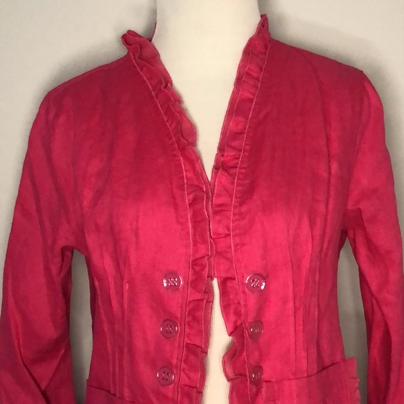 Multiples Hot Pink Open Front Jacket size SP - Picture 1 of 12